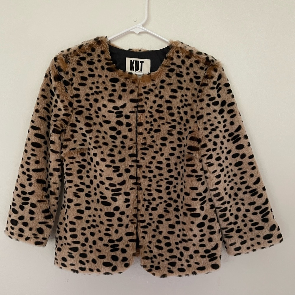 Kut from the Kloth cropped faux fur coverup/jacket